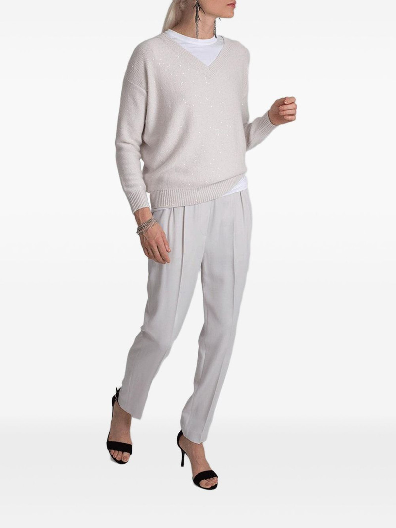 Brunello Cucinelli pull-on pleated trousers outlook