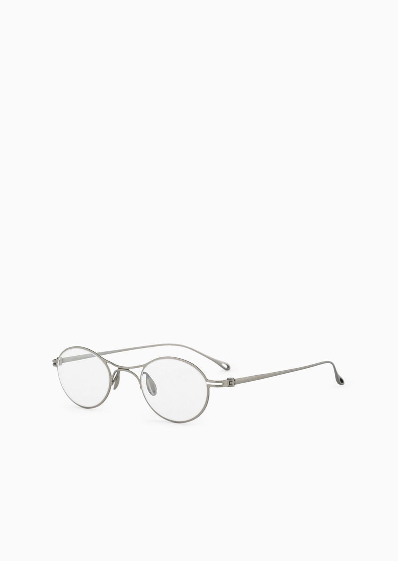 GIORGIO ARMANI Men’s oval glasses outlook
