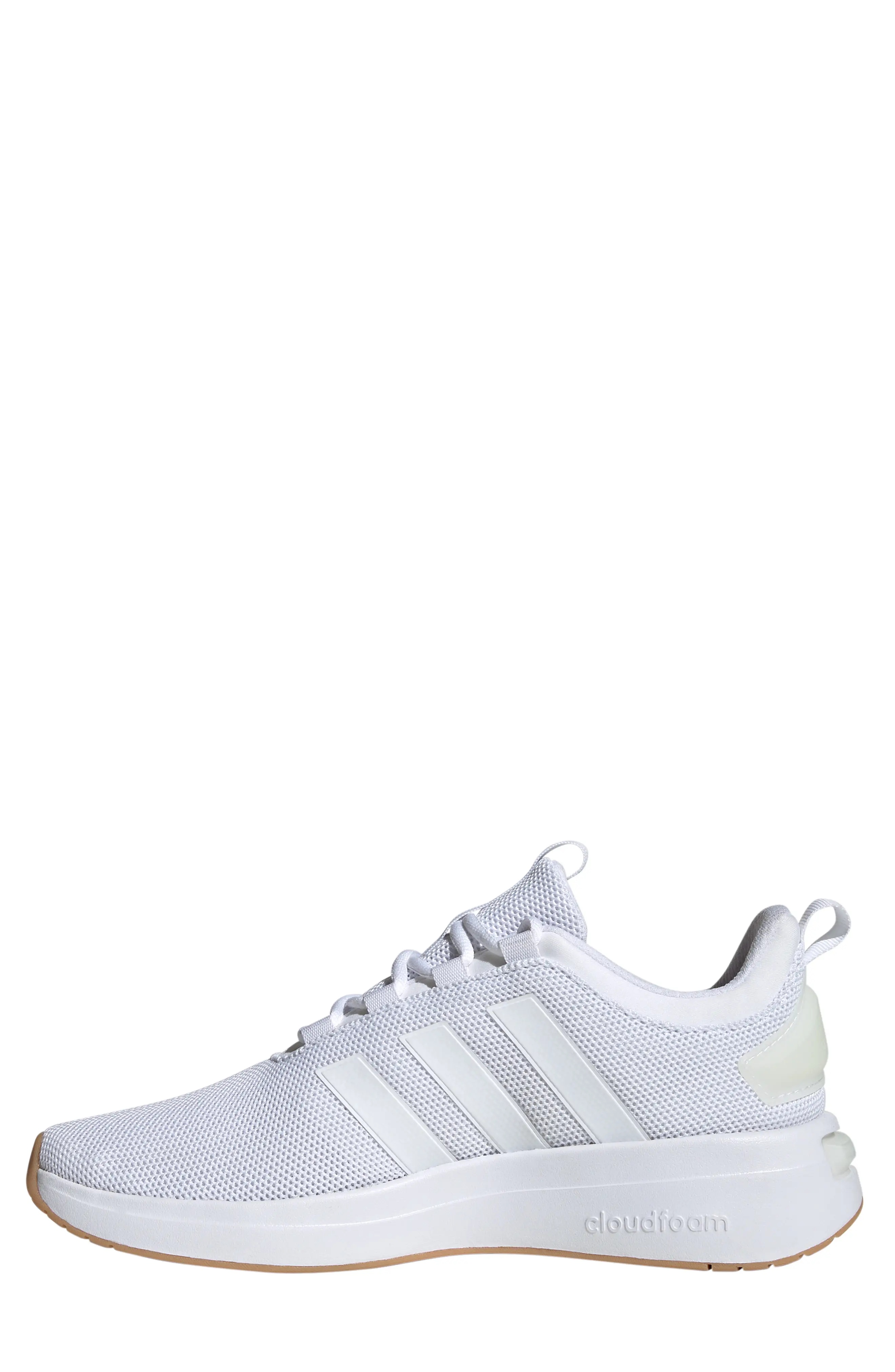 Racer TR23 Running Sneaker in White/White/Gum - 6