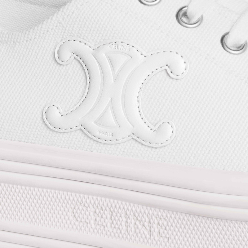 JANE LOW LACE-UP SNEAKER in CANVAS AND CALFSKIN 5