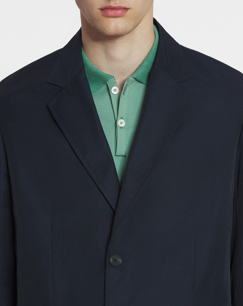 TECHNICAL COTTON STRAIGHT FIT JACKET 5