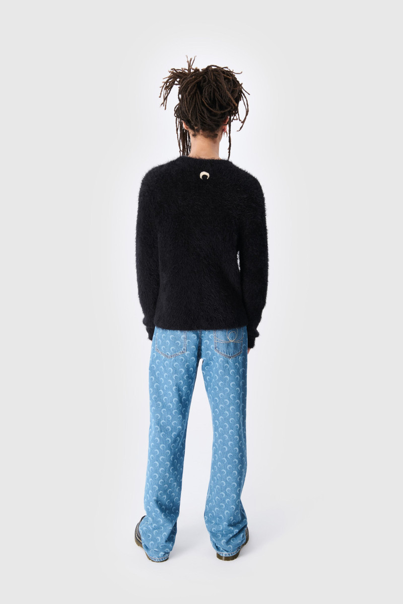 Marine Serre Wild Puffy Knit Crewneck Sweater outlook