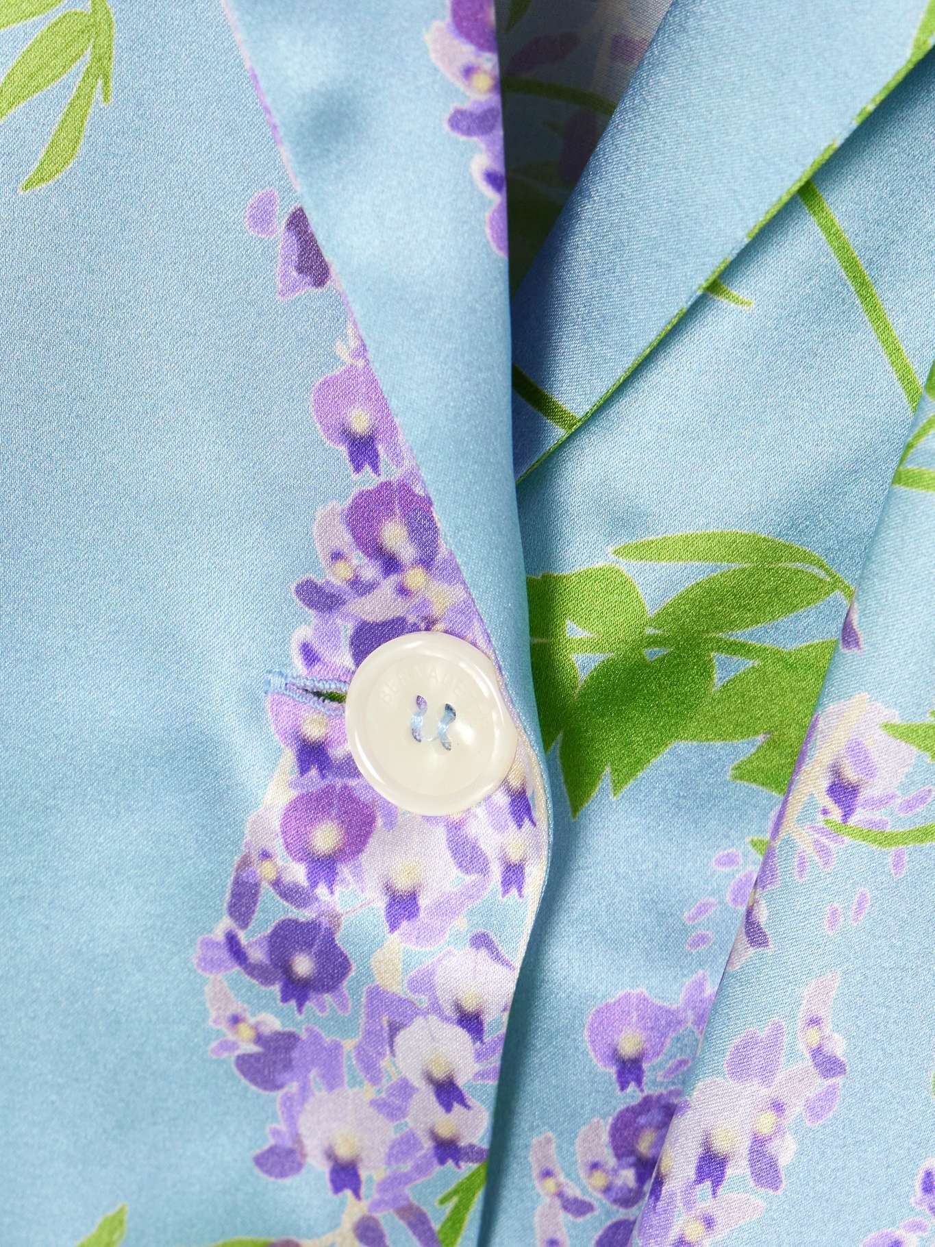 Louis floral-print stretch-silk pajama shirt - 4