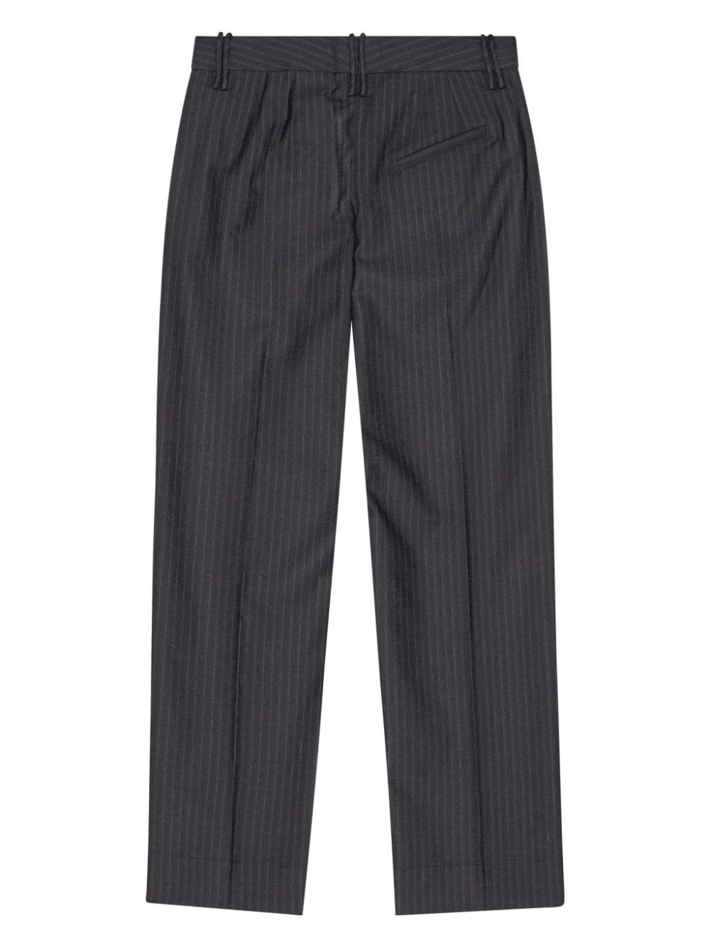 pleated pinstripe trousers - 5