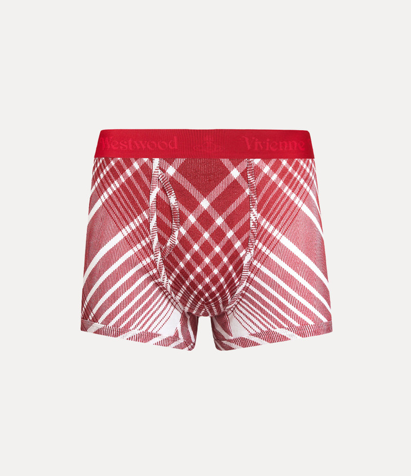 TARTAN BURGUNDY BOXER 1