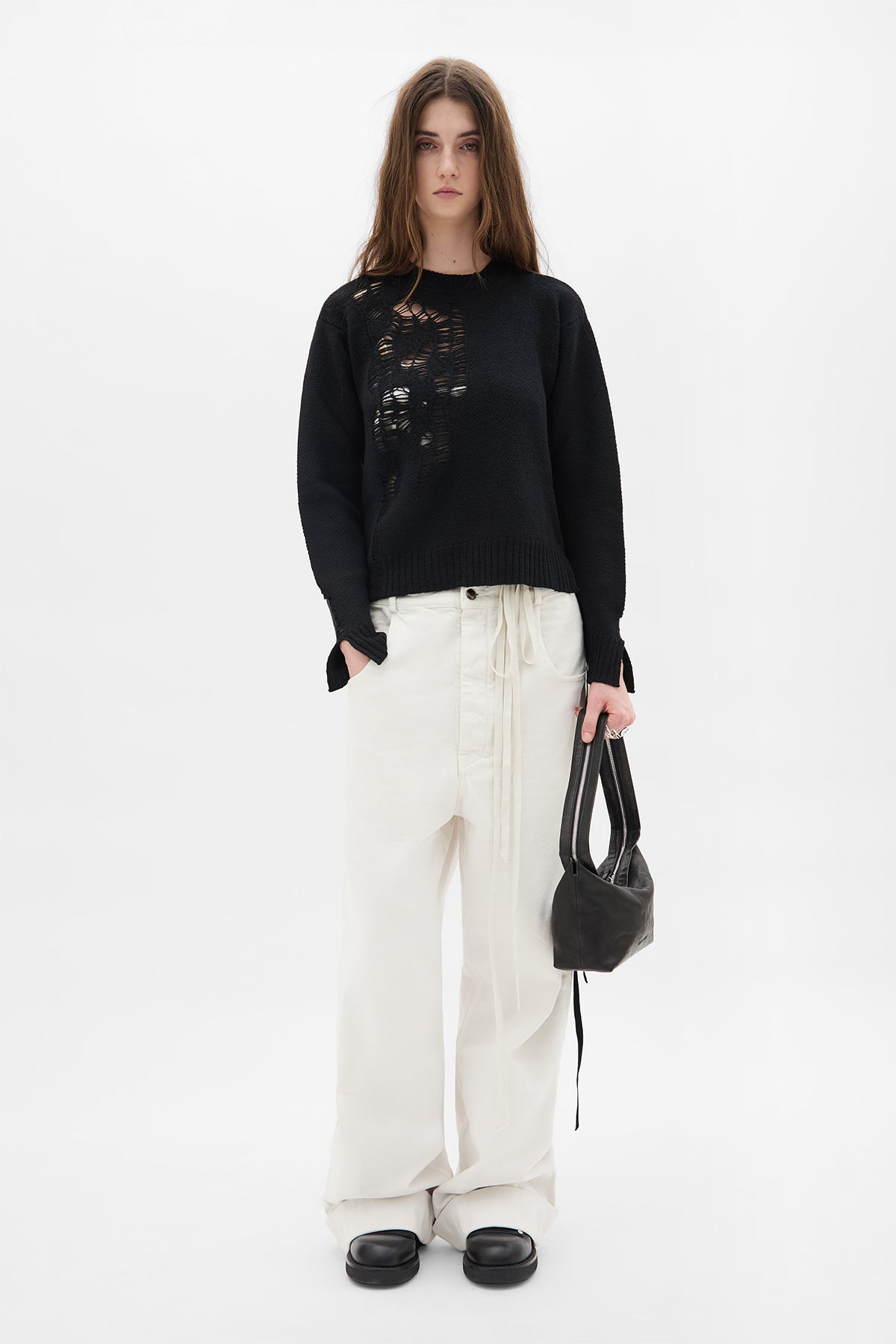 Gabriela Destroyed Seed Stitch Sweater - 6