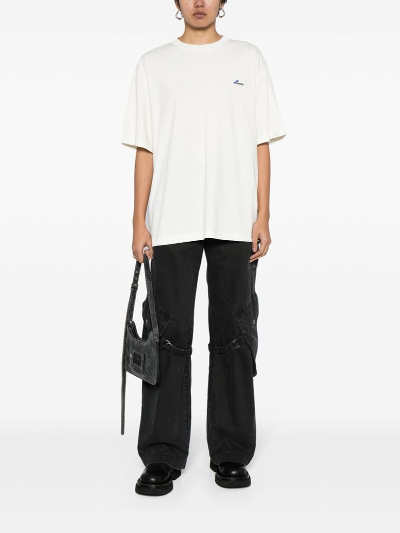 We11done logo-embroidered cotton T-shirt outlook