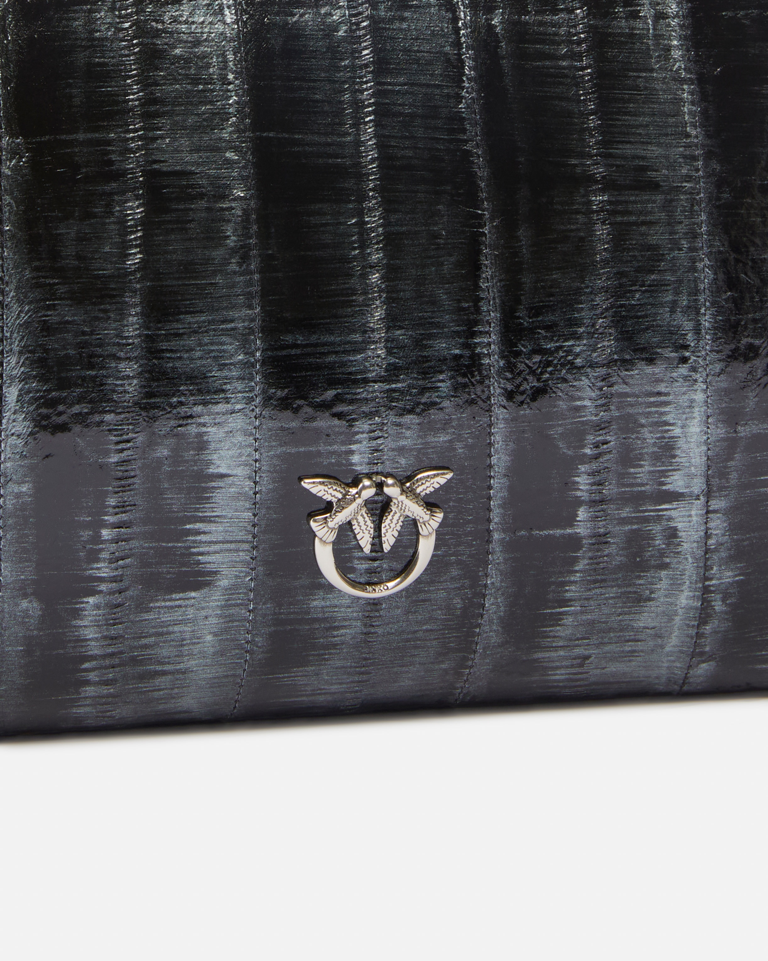 EEL LEATHER CROSSBODY CLUTCH PINKO GALLERIA. - 3