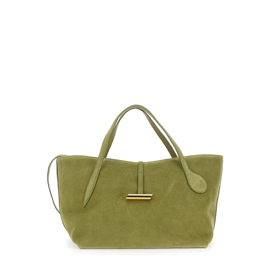 Little Liffner Petite Penne Green Handbag With Side Pocket In Leather - 1