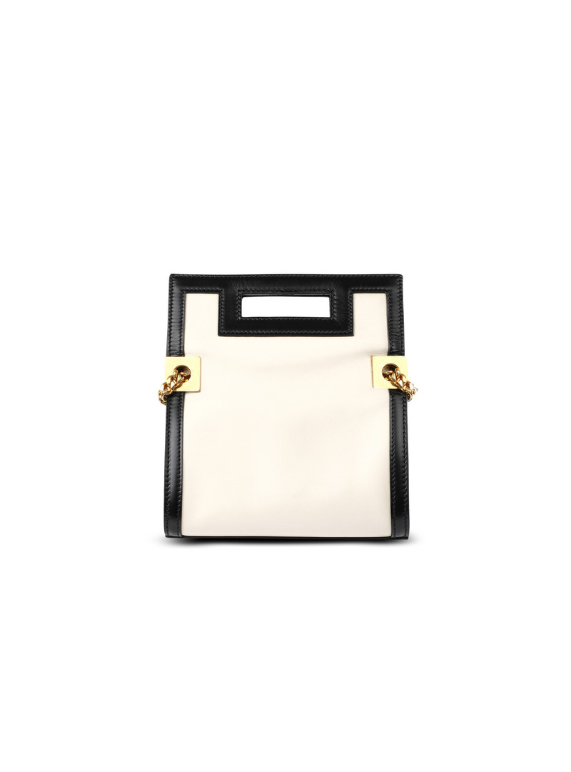 Small-sized black and white leather 1945 Heritage bag 6