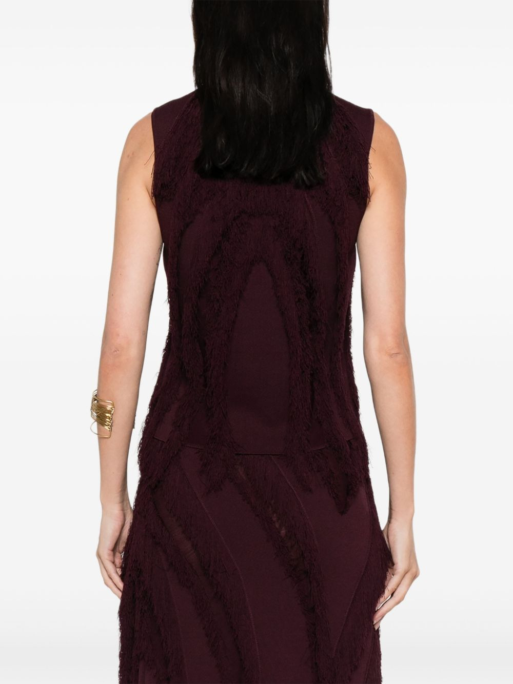 fringe sleeveless top - 4
