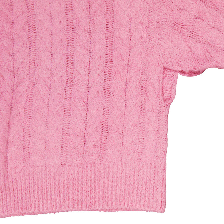Stella McCartney Ladies Pink Cable Knit Cape Jumper - 2