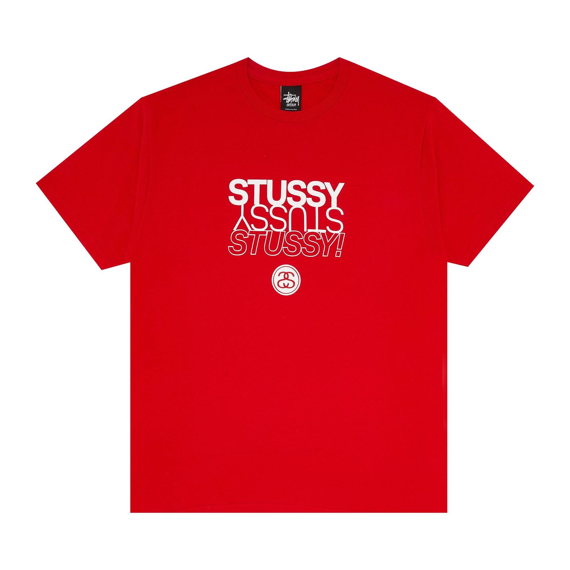 Red stussy shirt sales