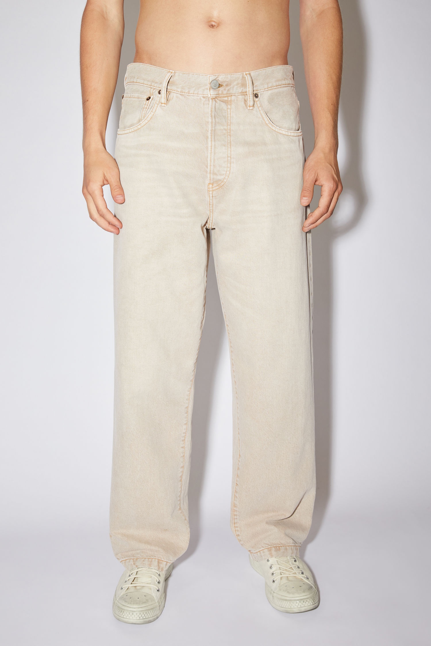 Loose fit jeans - Light beige/brown - 4