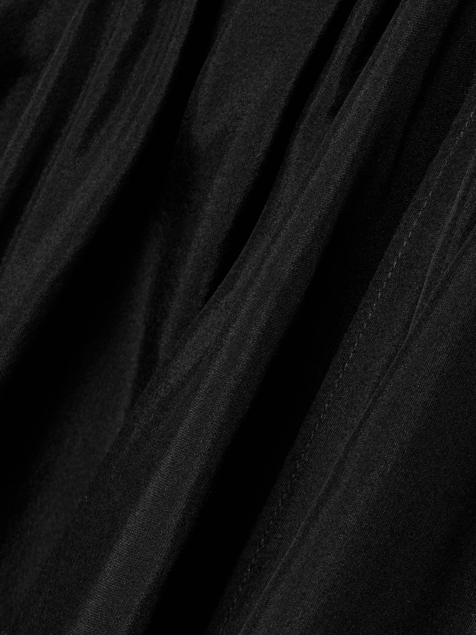 Rhiannon open-back draped organic silk halterneck maxi dress Black - 4