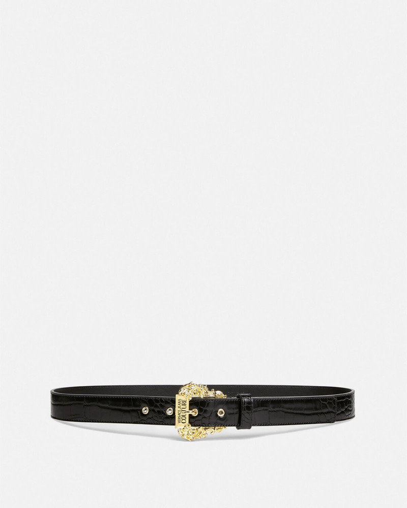 Embossed Baroque Buckle Thin Belt 1