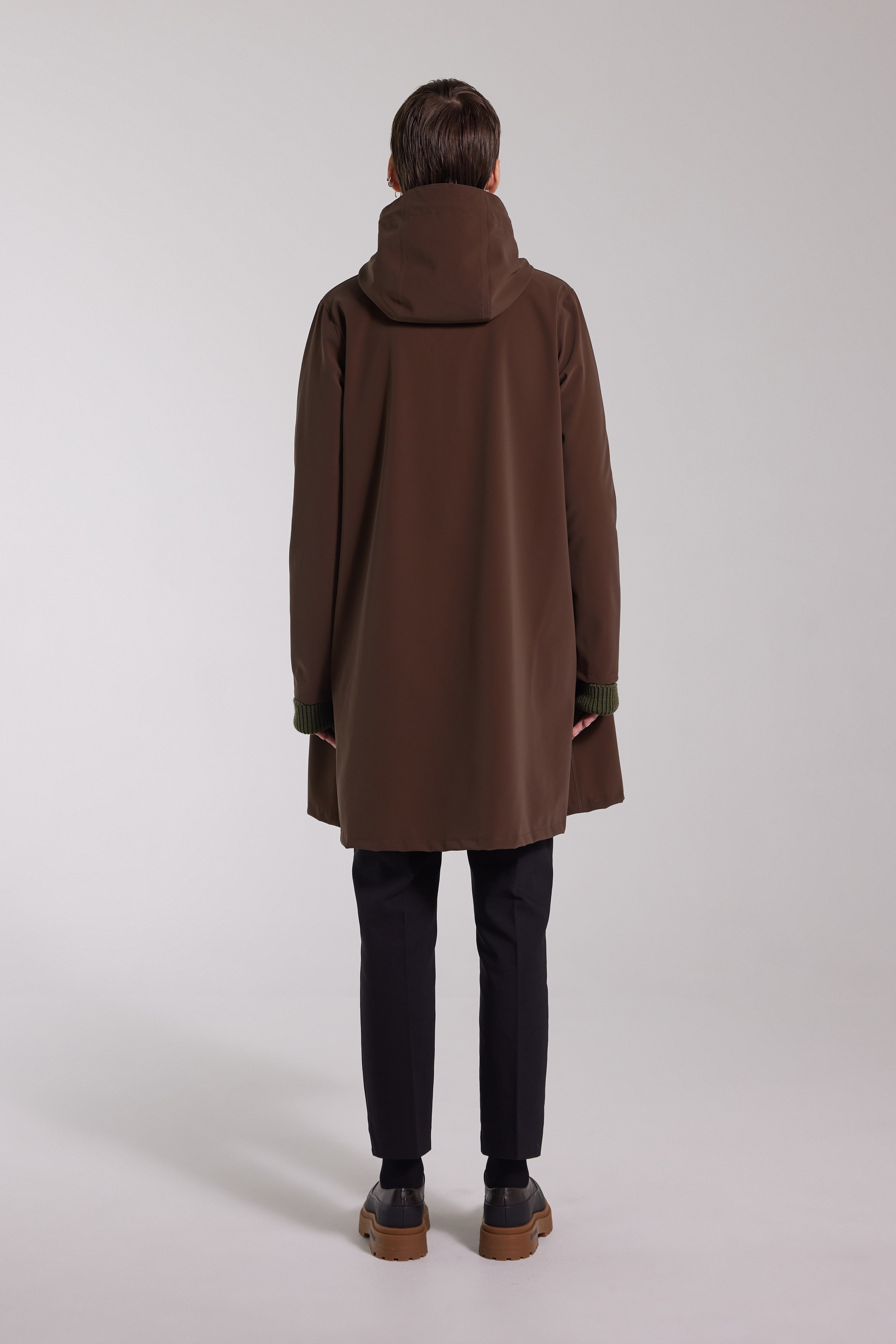 Mosebacke Lightweight Matte Zip Raincoat Dark Brown - 6
