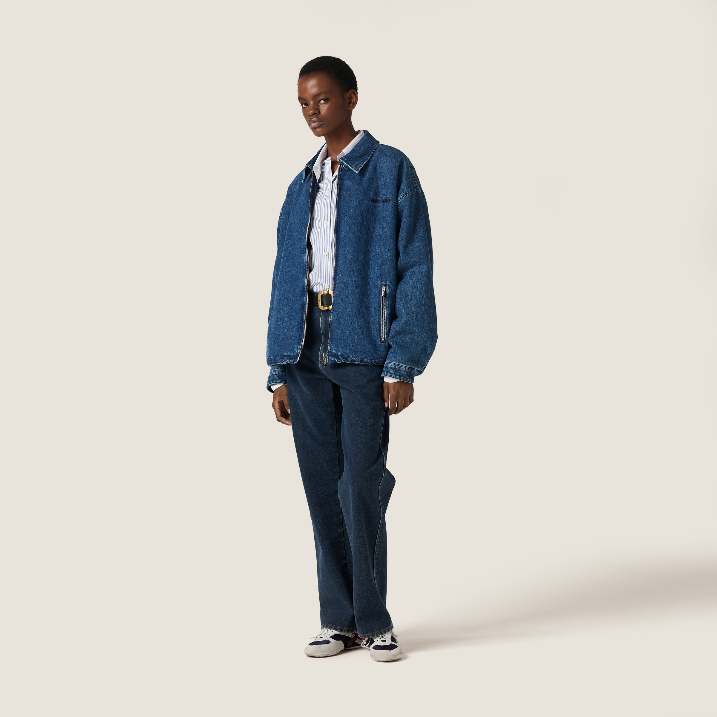 Cashmere denim blouson jacket - 2