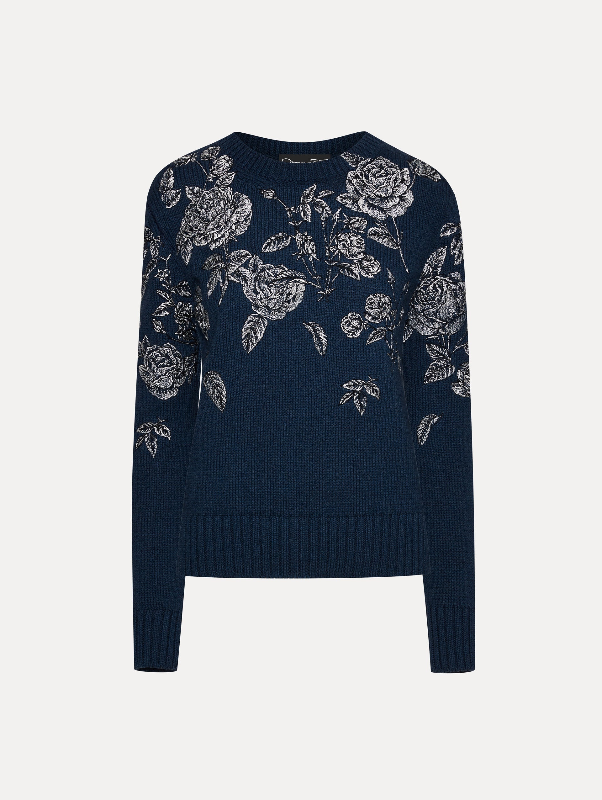 ROSE EMBROIDERED PULLOVER - 1