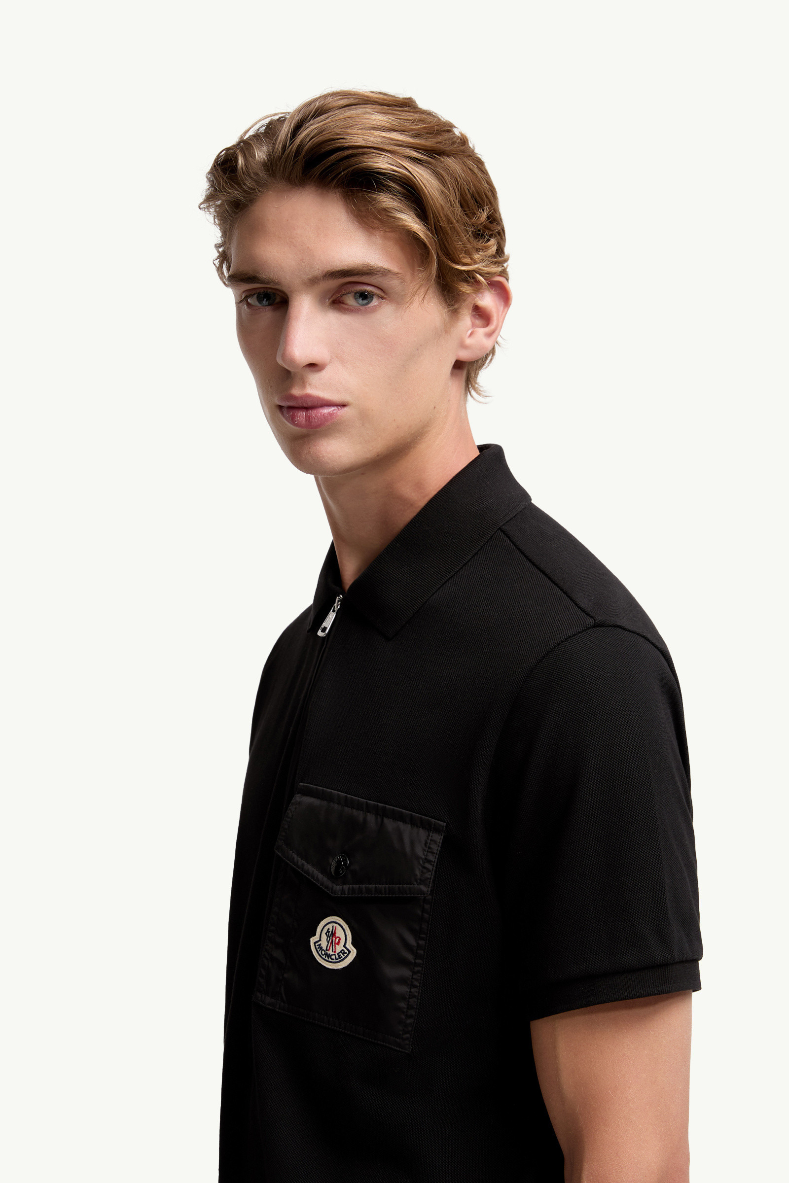 Cotton Piquet Polo Shirt with Pocket - 4