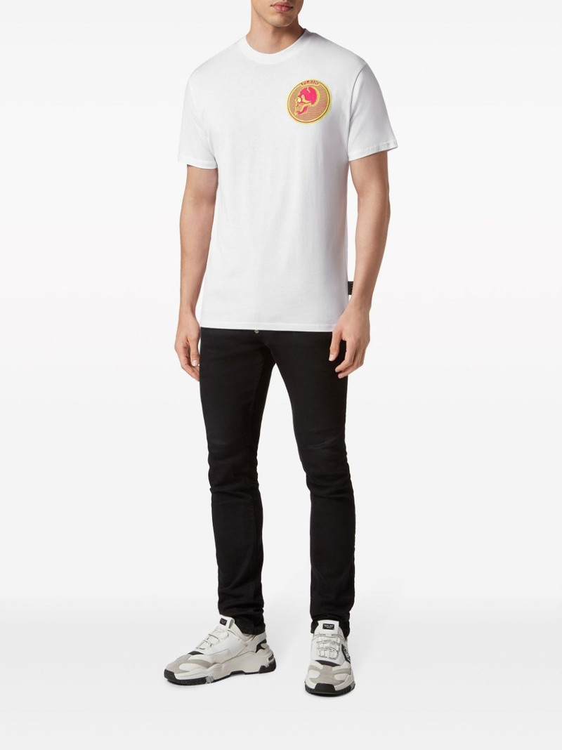 PHILIPP PLEIN 로고 잡아당기기 면 T 셔츠 outlook