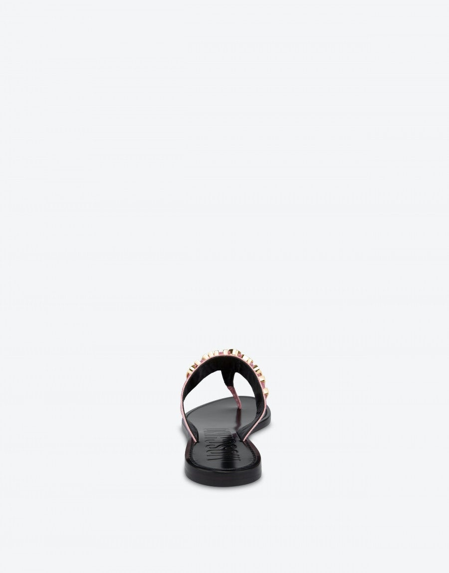 LETTERING LOGO THONG SANDALS - 3