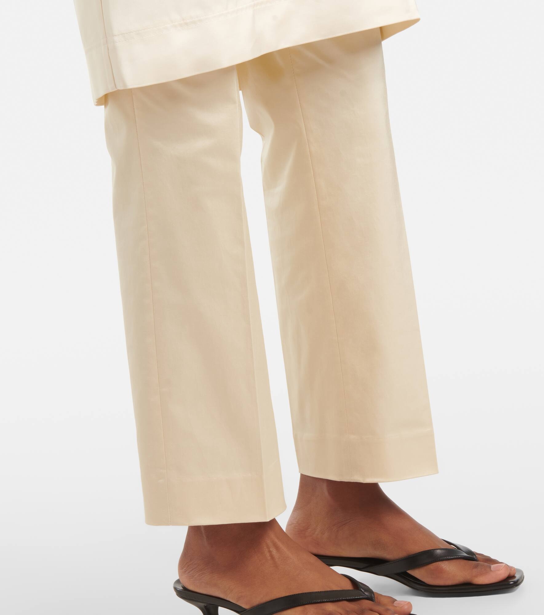 Cotton-blend straight pants - 5
