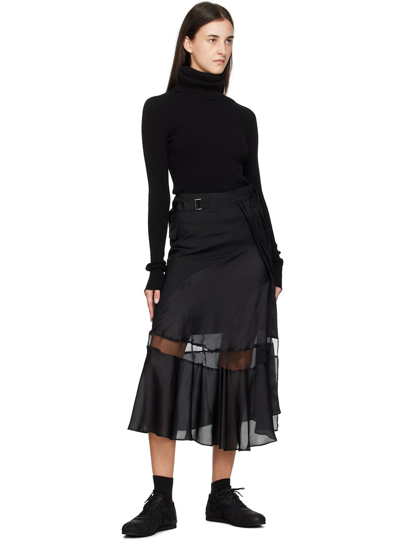 Ann Demeulemeester Black Milton Low-Top Boxing Sneakers outlook