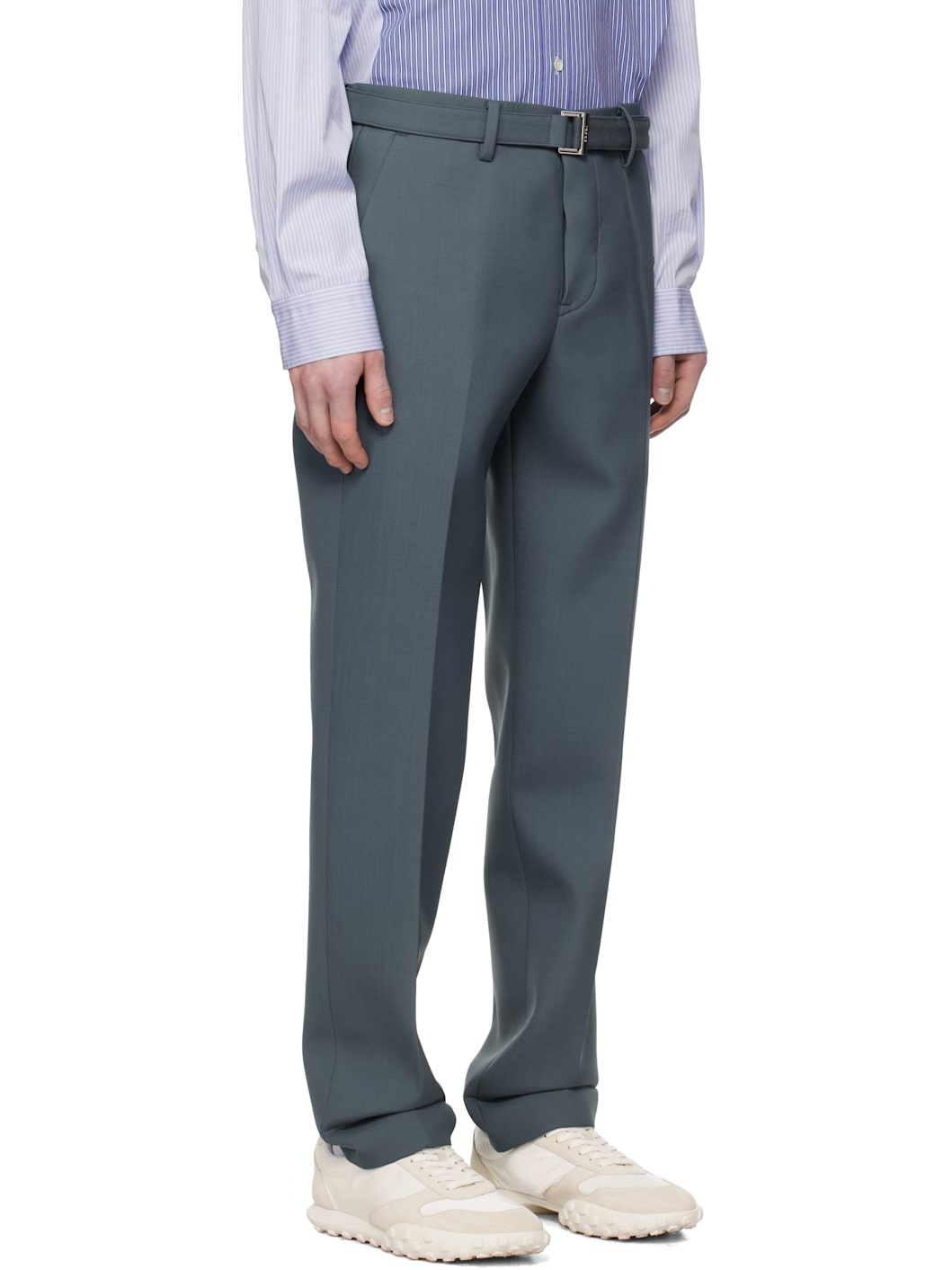 Blue Suiting Bonding Trousers - 2