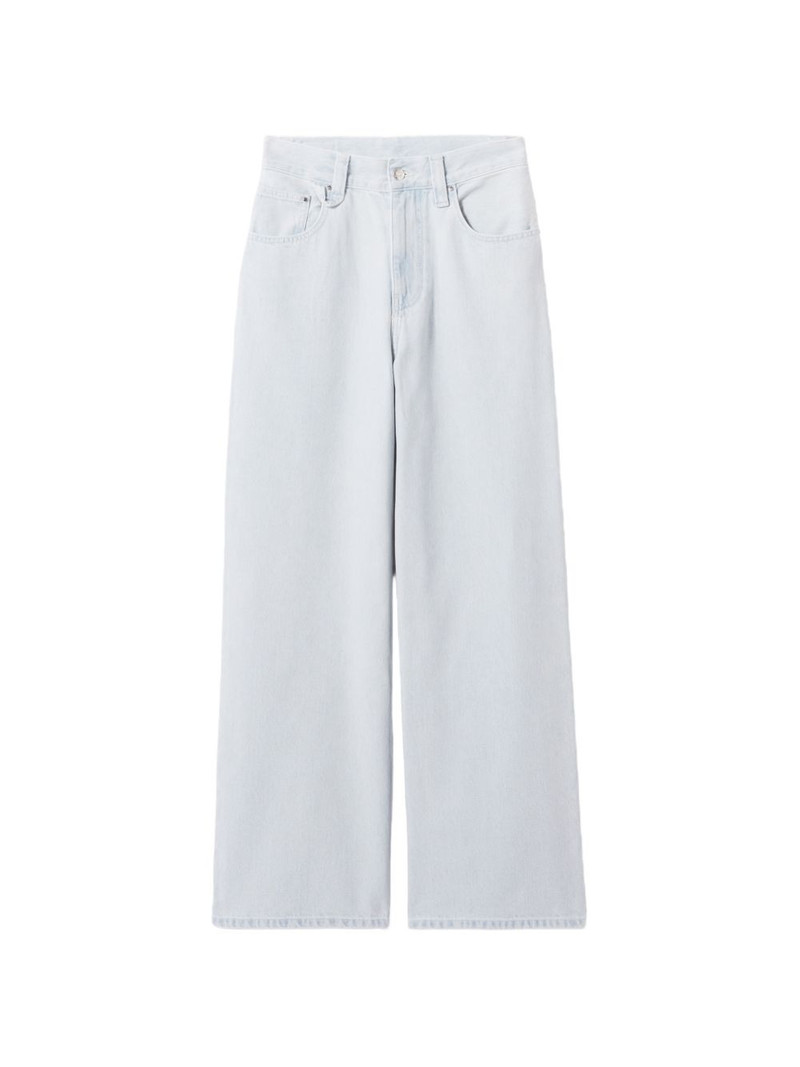 light blue wide-leg jeans 1
