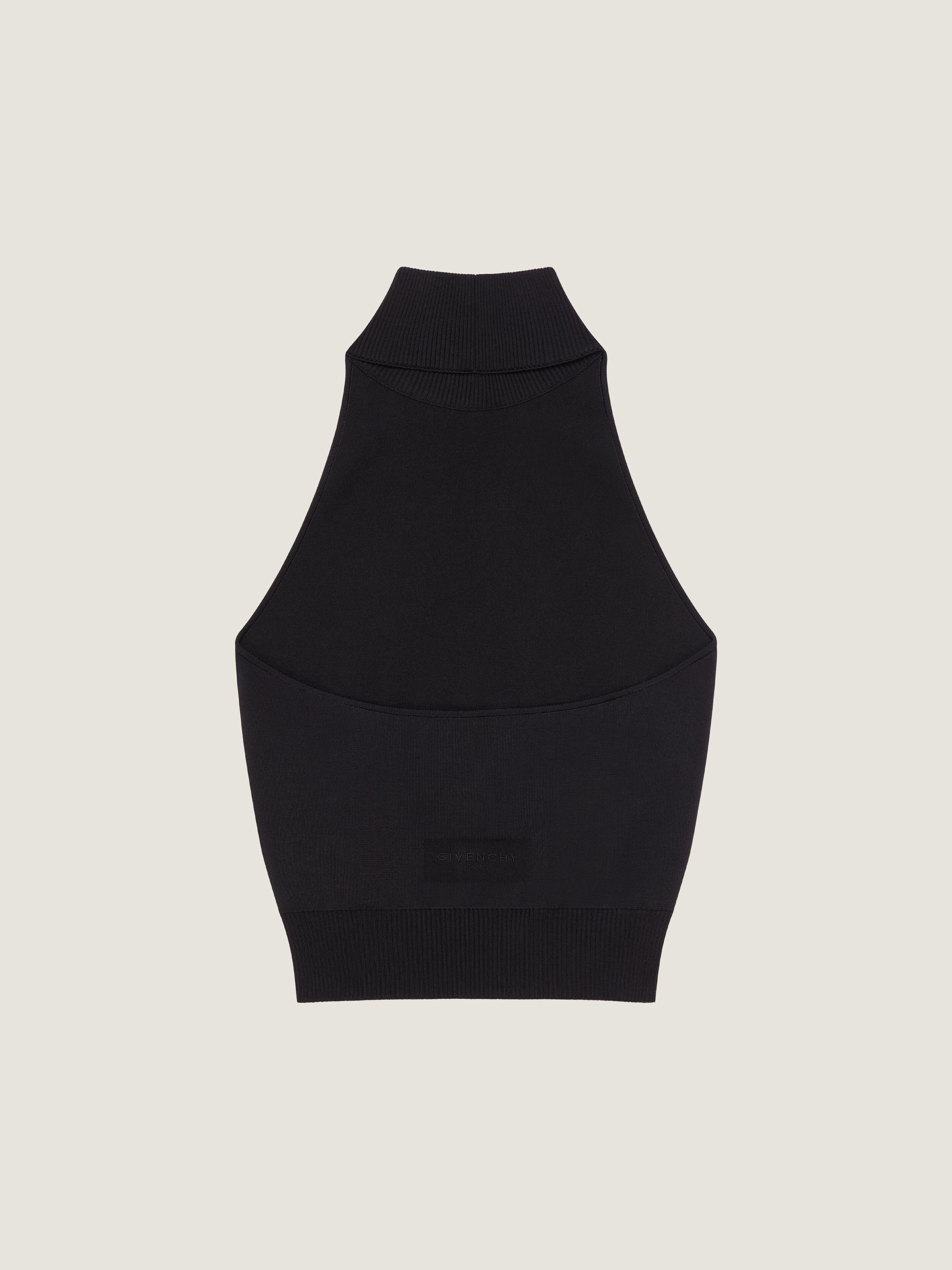 HALTERNECK TOP IN WOOL VISCOSE - 4
