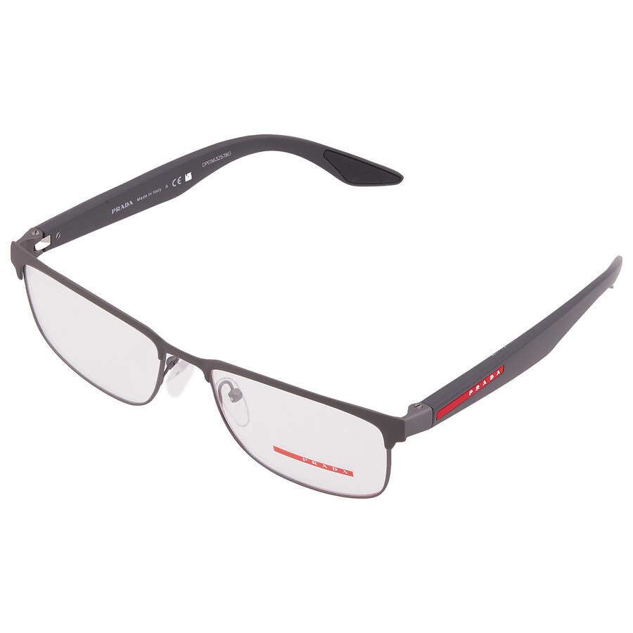 Prada Linea Rossa Demo Rectangular Men's Eyeglasses PS 51PV 06P1O1 56 - 3