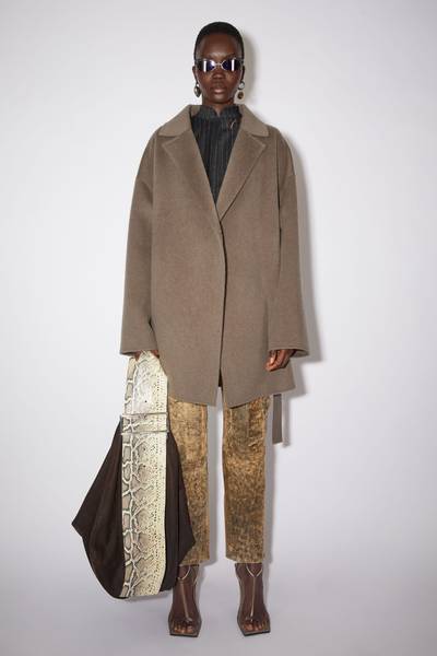 Acne Studios Belted wool coat - Fox grey outlook