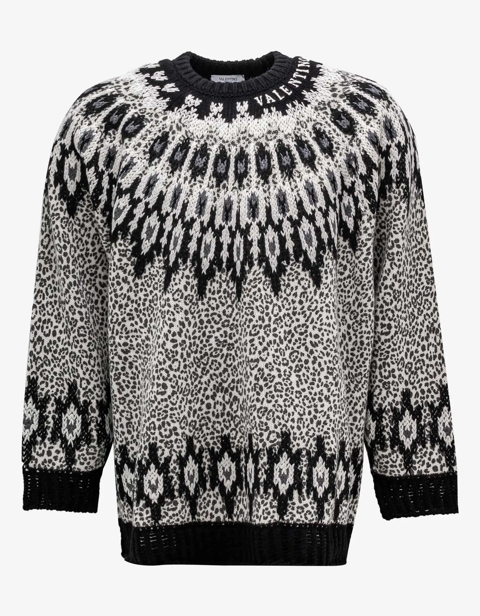 Valentino Animalier Graphic Wool Sweater - 1