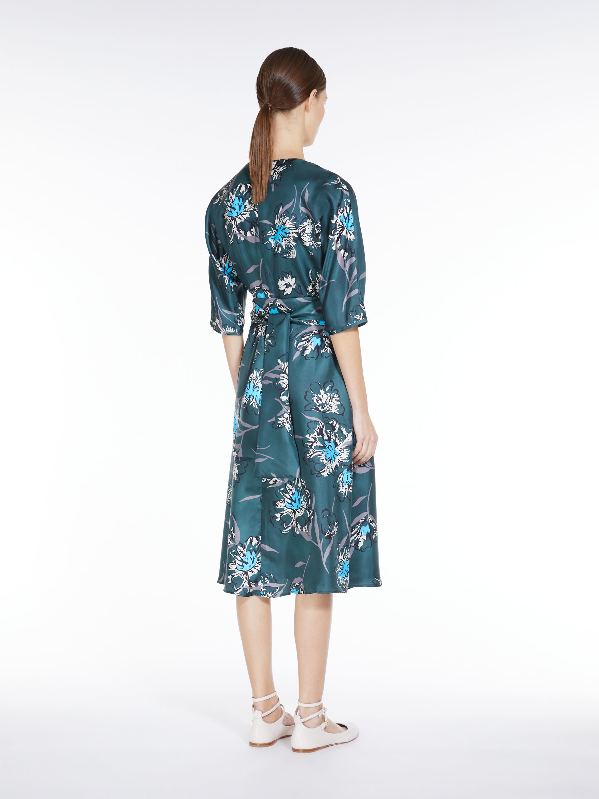 FLERES Printed silk dress - 4