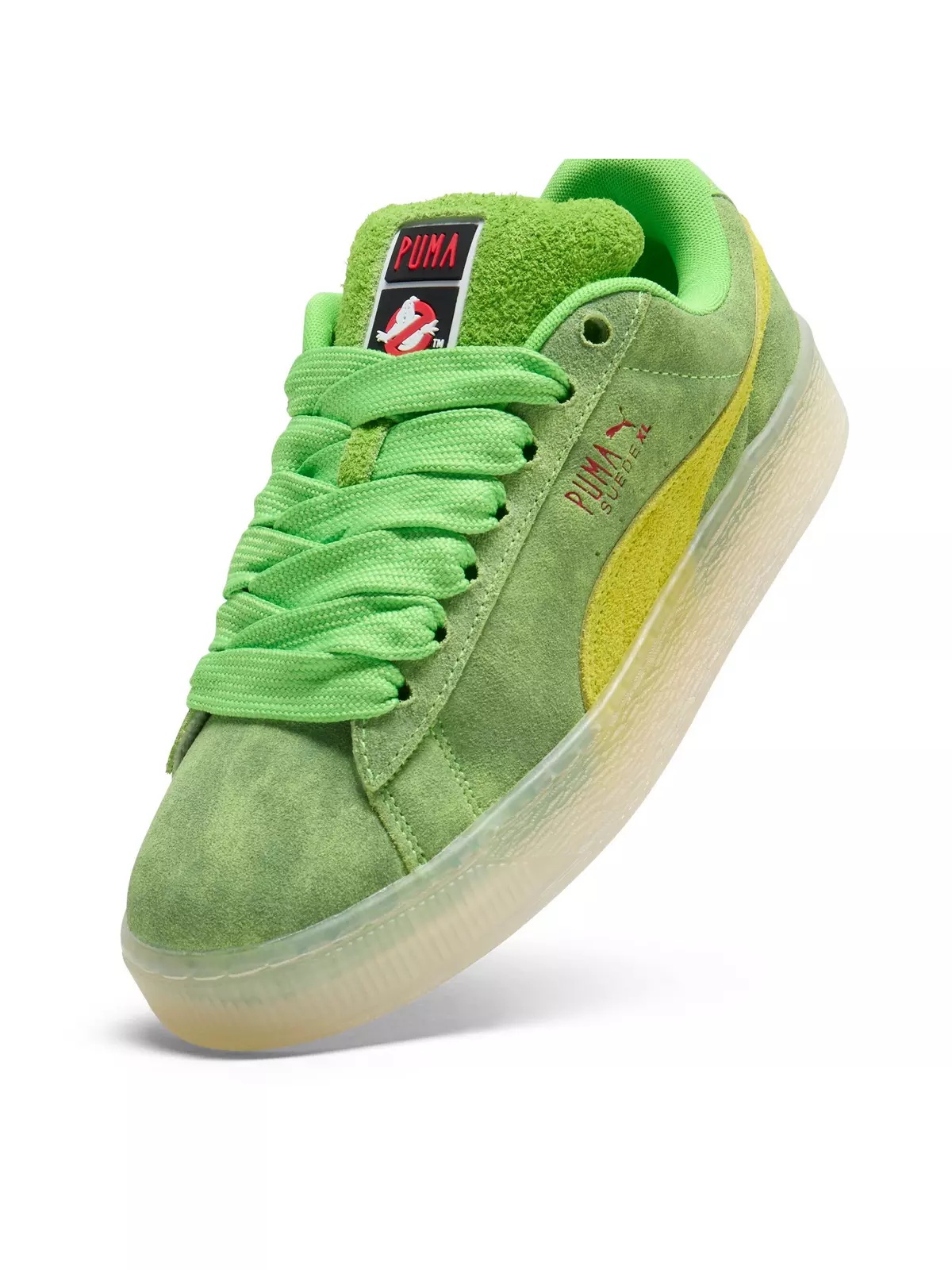 PUMA Suede XL Slimer "PUMA Green/Lime Smash/Warm White" Men's Shoe - 5