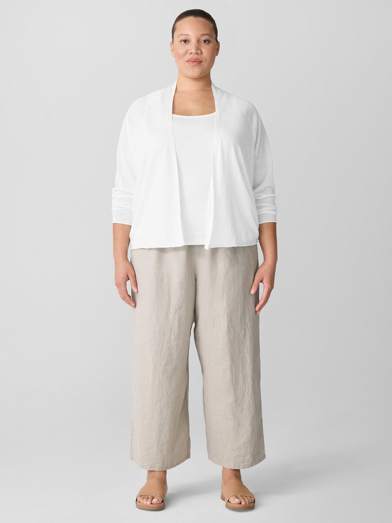 Organic Linen Cotton High Collar Cardigan 6