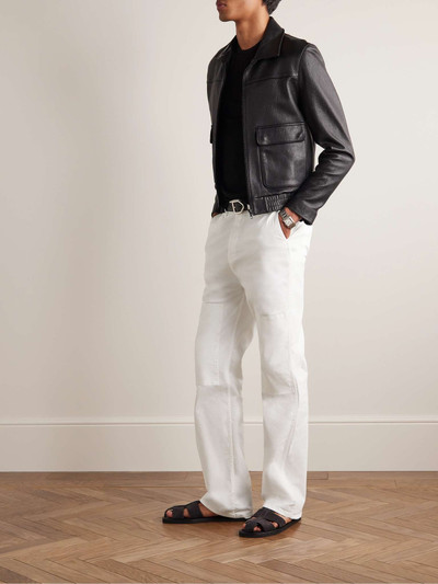 NILI LOTAN Dean Straight-Leg Panelled Cotton-Blend Twill Trousers outlook