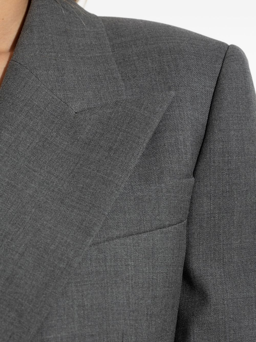padded-shoulder double-breasted jacket - 5