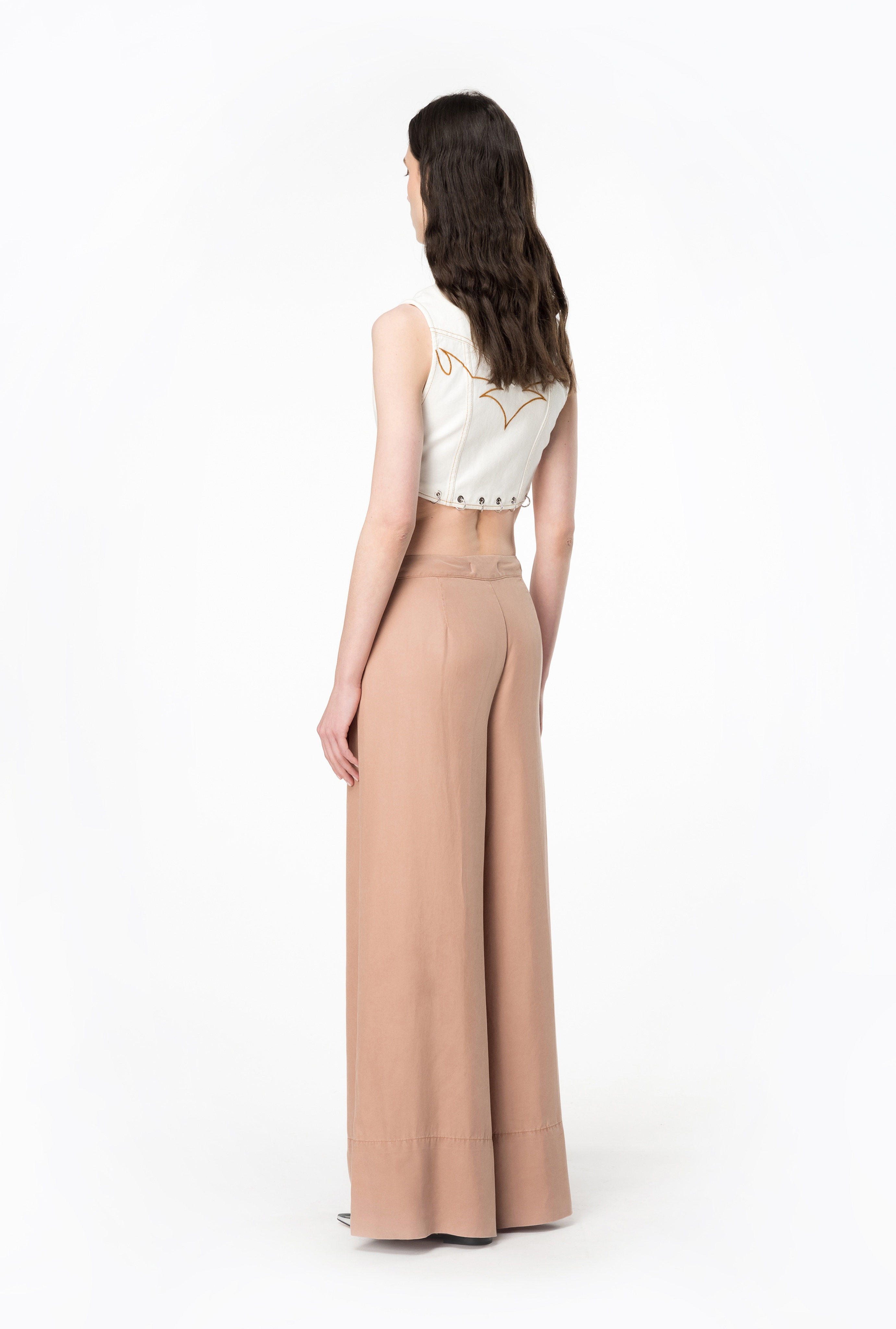 WIDE-LEG LYOCELL TROUSERS - 5