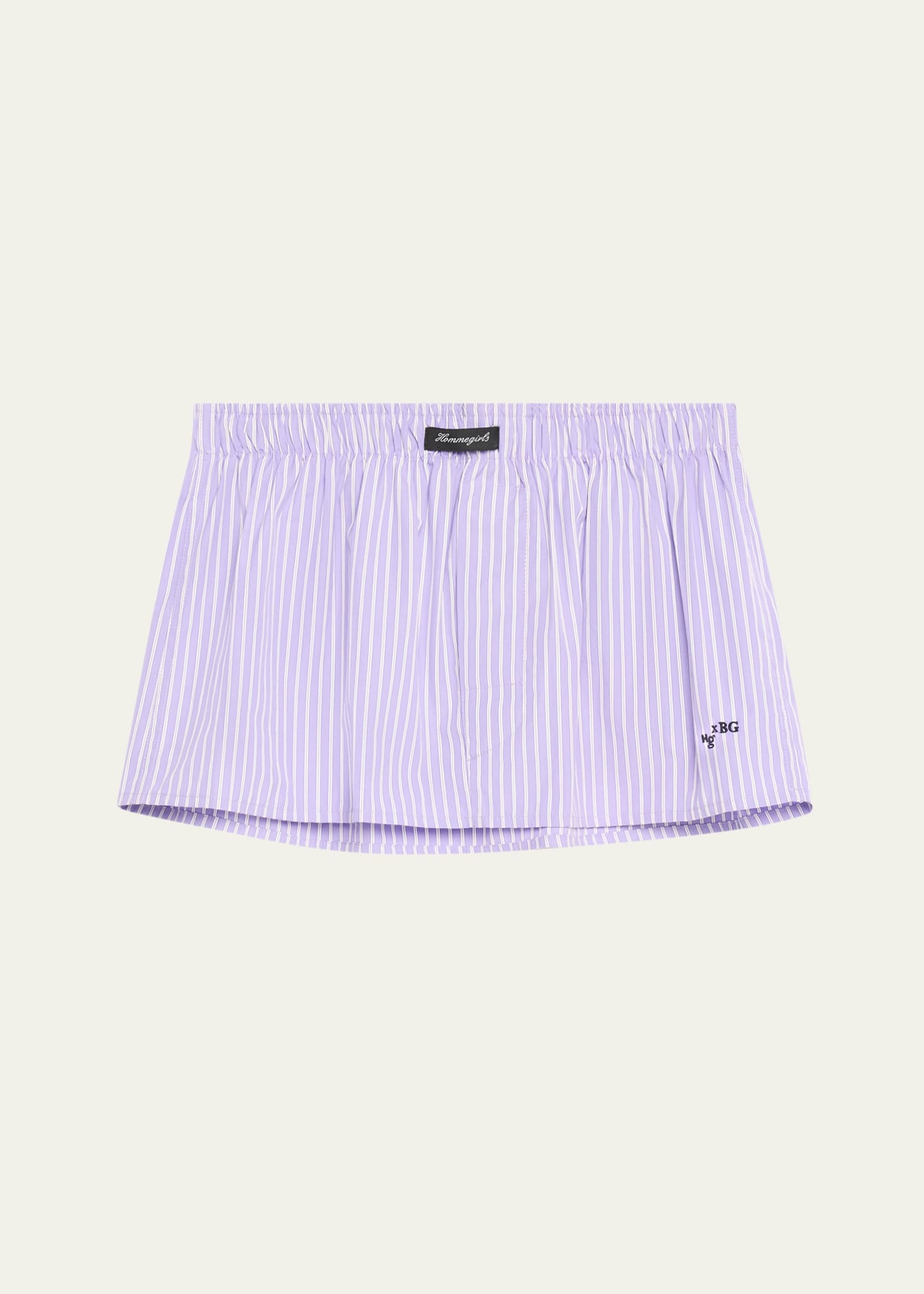 Striped Mini Boxer Skirt / Bandeau Top - 1