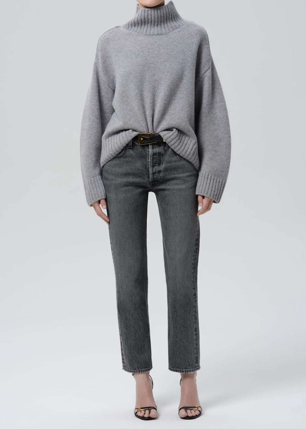 Scout Turtleneck Sweater In Heather Grey - 1
