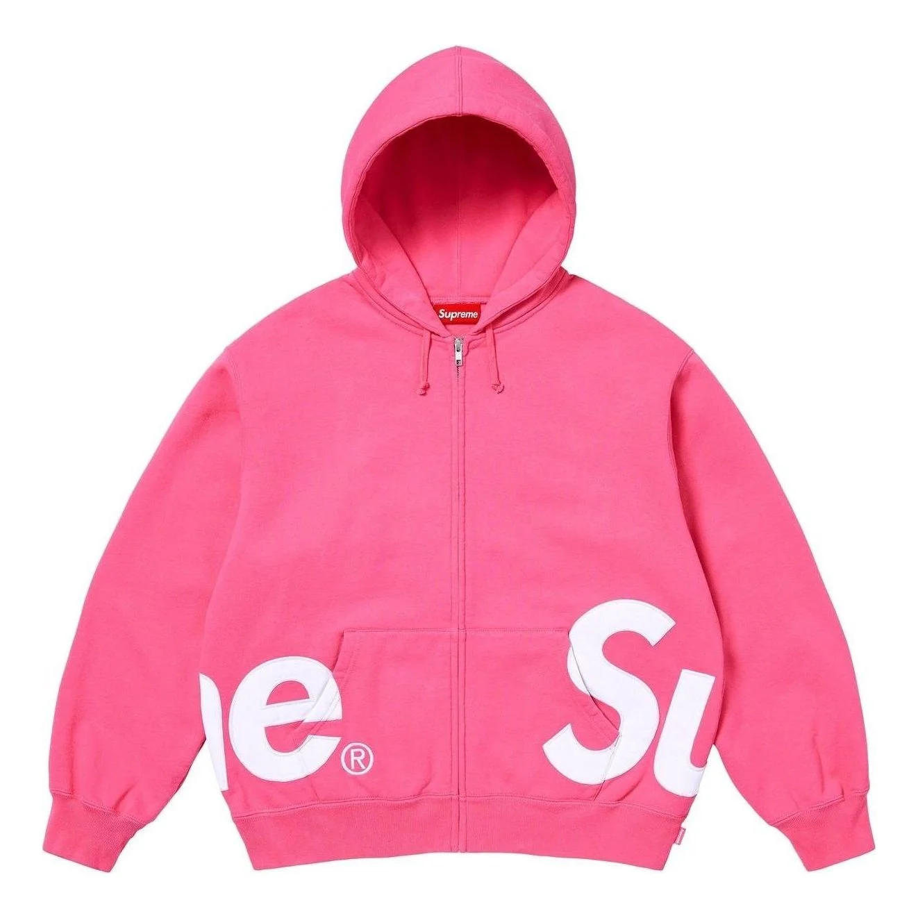 Supreme Big Logo Zip Up Hooded Sweatshirt 'Magenta' SS25SW46-MAGENTA - 1