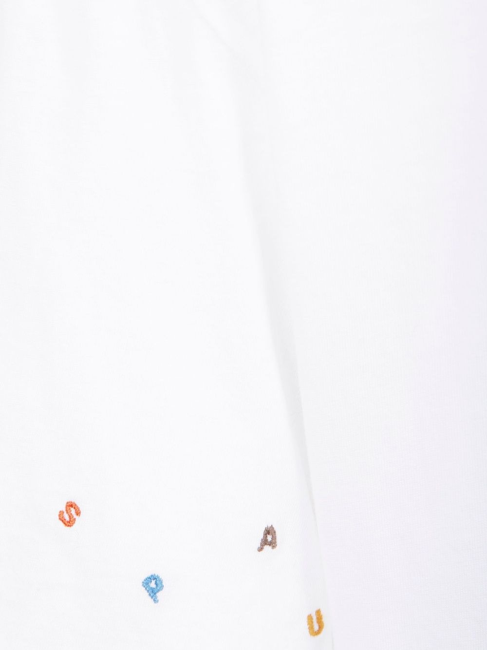 embroidered-sleeve cotton T-shirt - 3