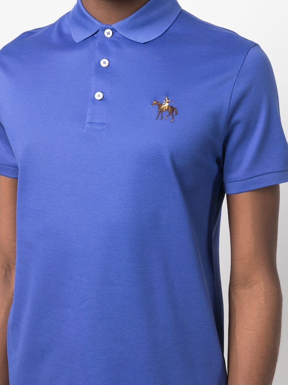 embroidered logo polo shirt - 5