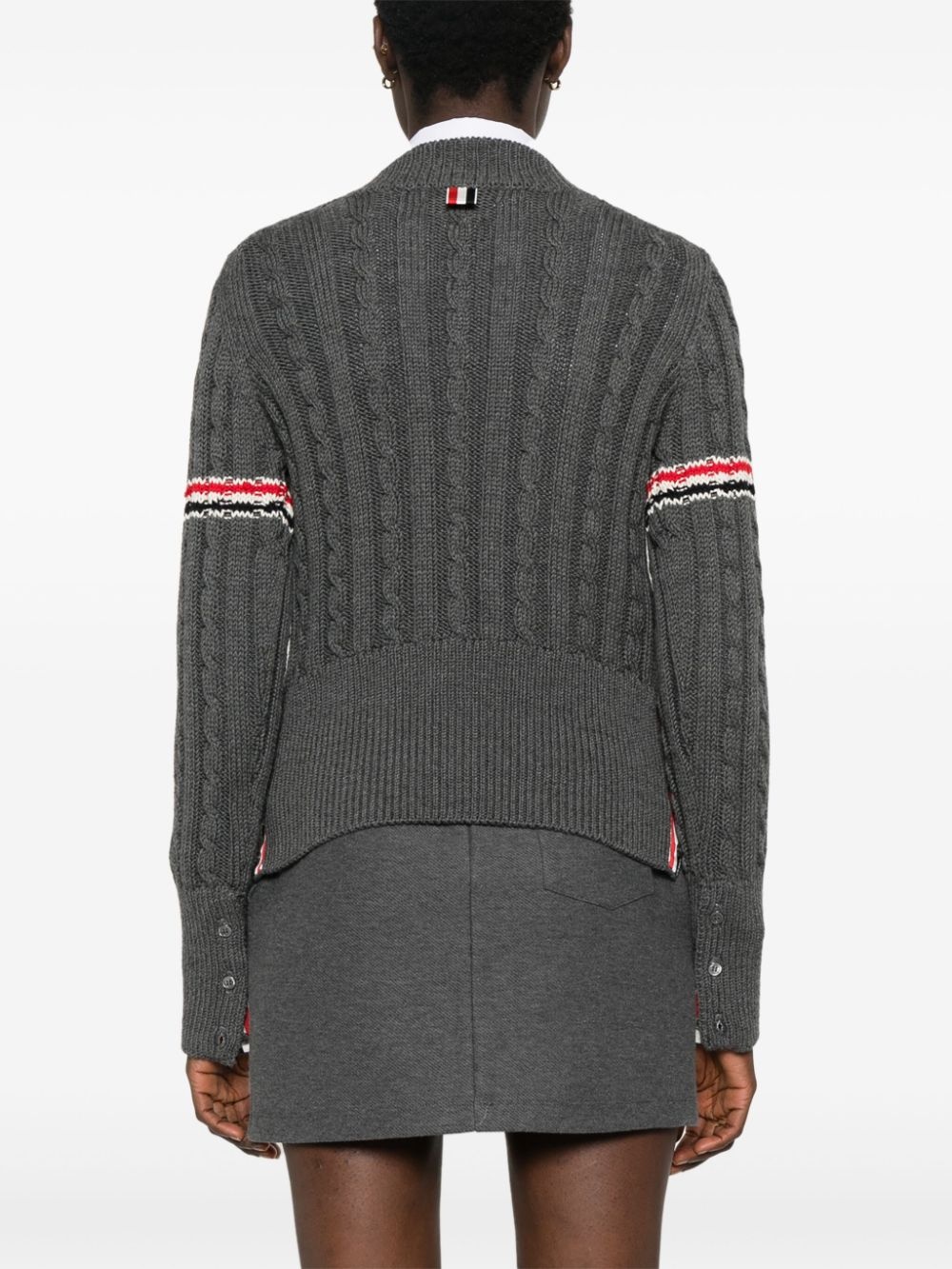 RWB-stripe cable-knit jumper - 4