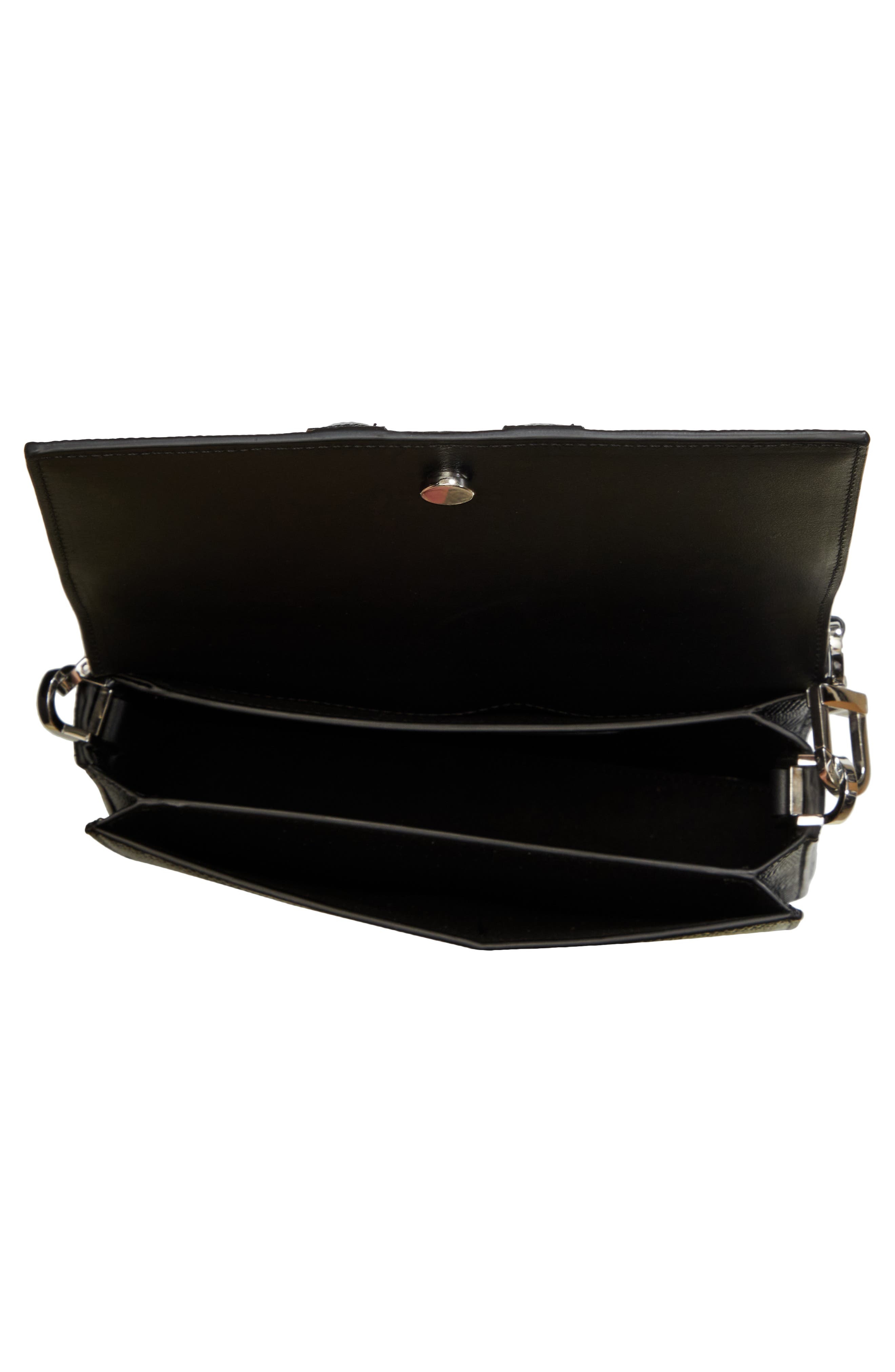 TOTEME Mini T-Flap Lizard Embossed Leather Top Handle Bag in Black at Nordstrom - 5
