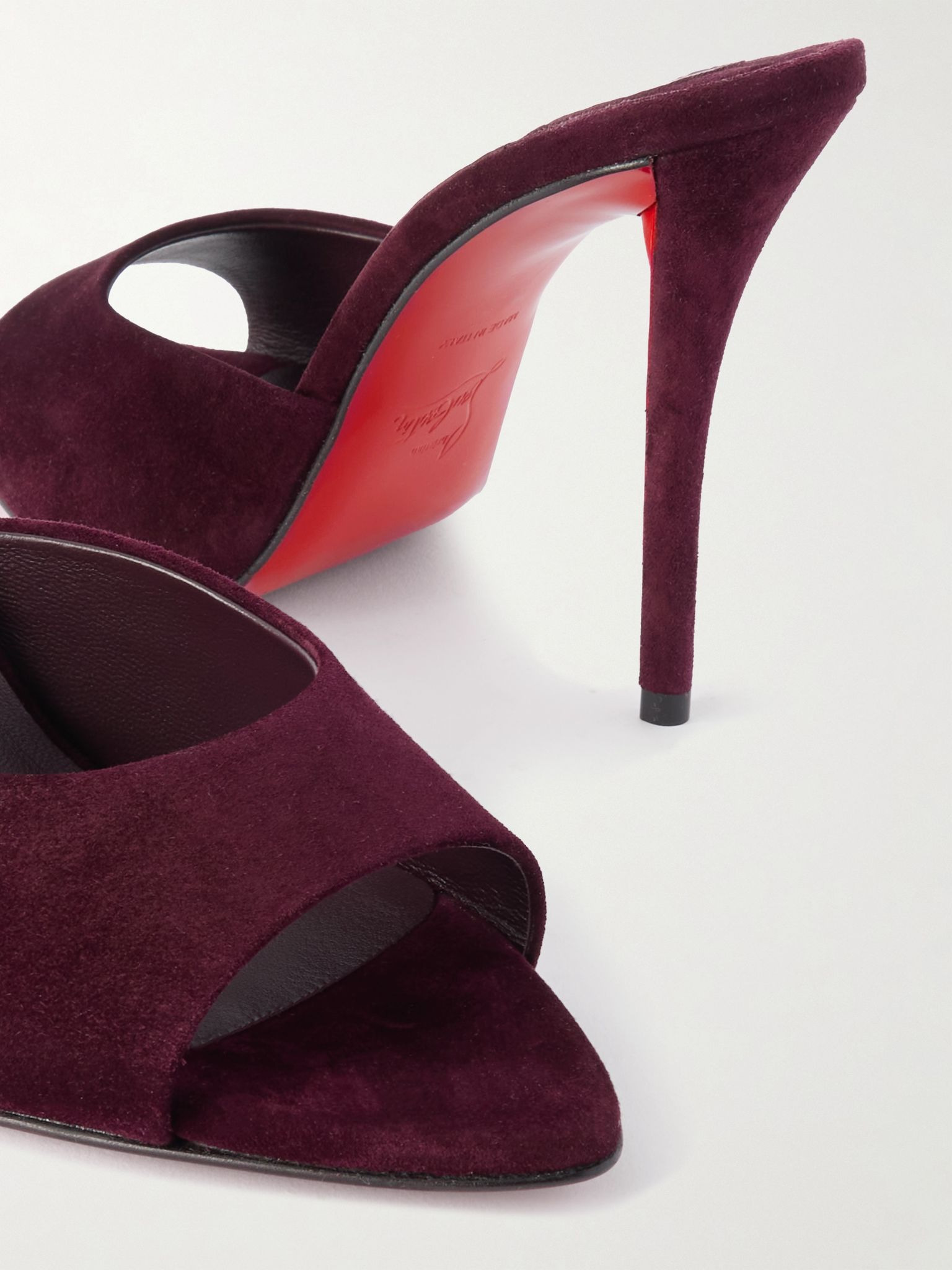 Miss Z 100 suede mules Dark purple - 4