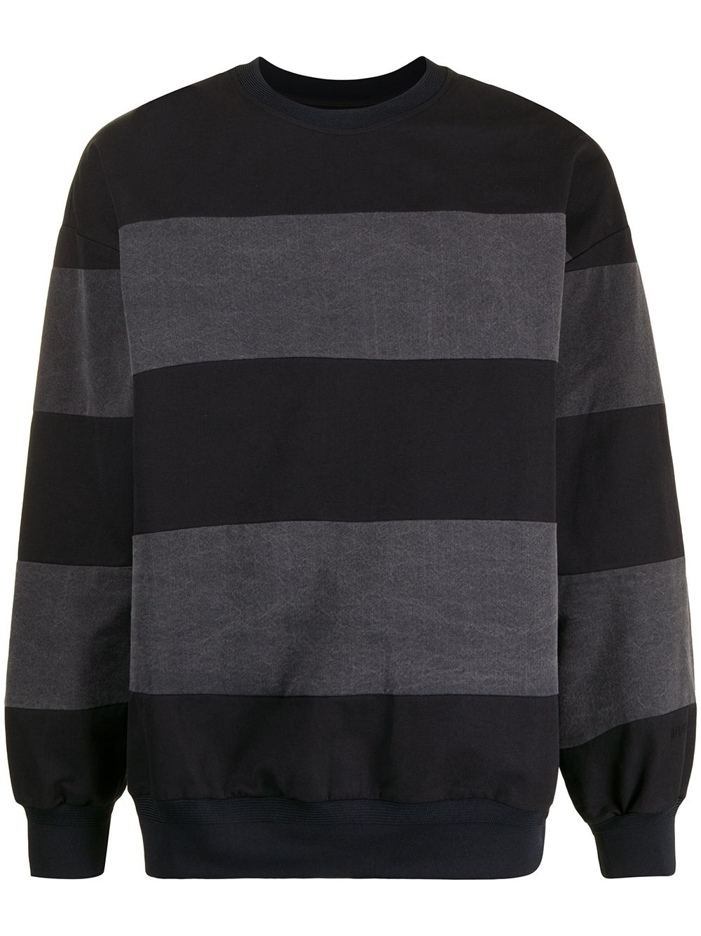 striped rib-trimmed cotton sweatshirt - 1