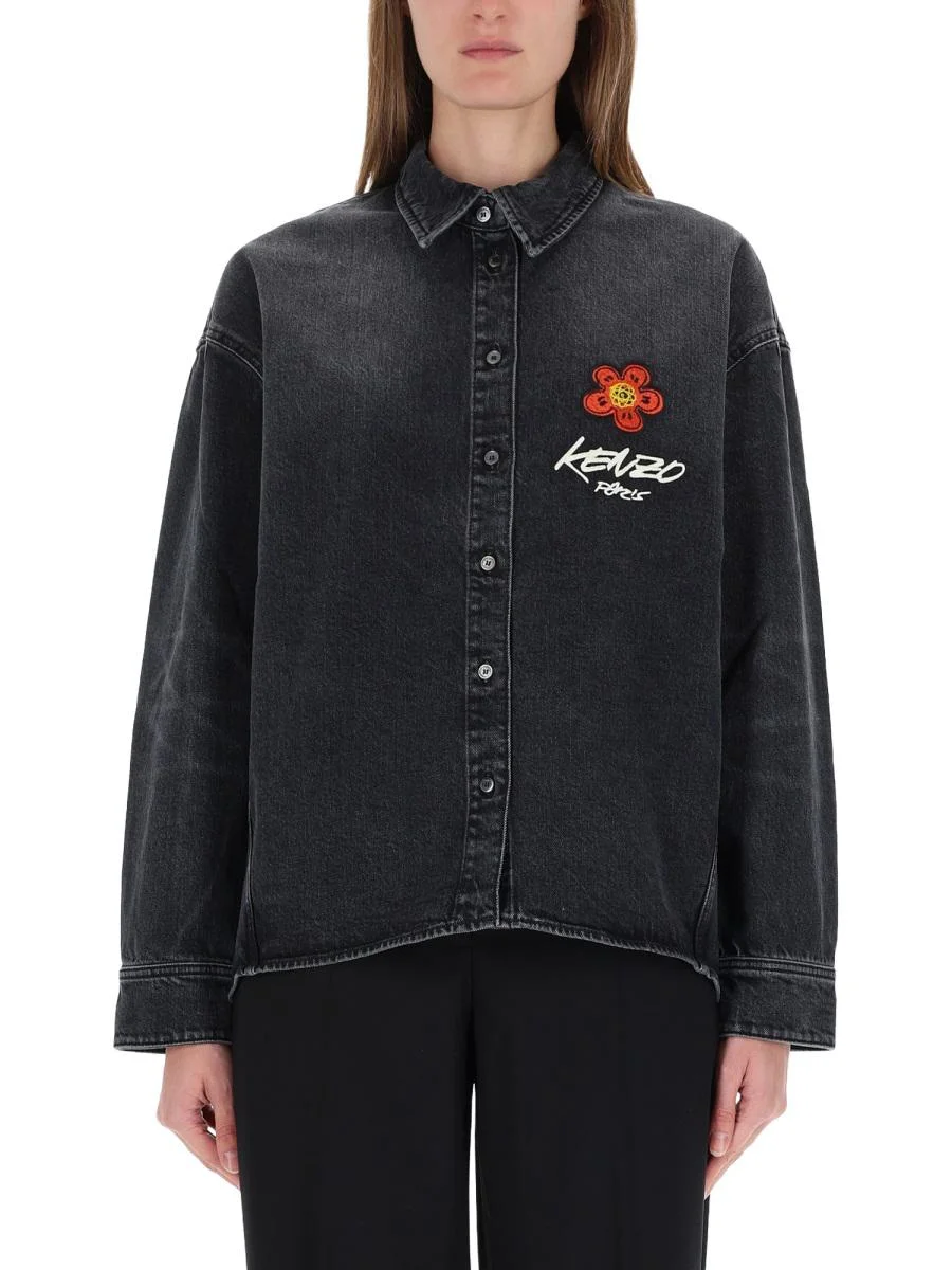 "Workwear" Shirt With Kenzo X Futura 2000 Embroidery - 1